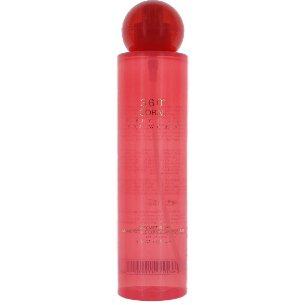 Bottle of Perry Ellis 360 Coral by Perry Ellis, 8 oz Body Mist for Women